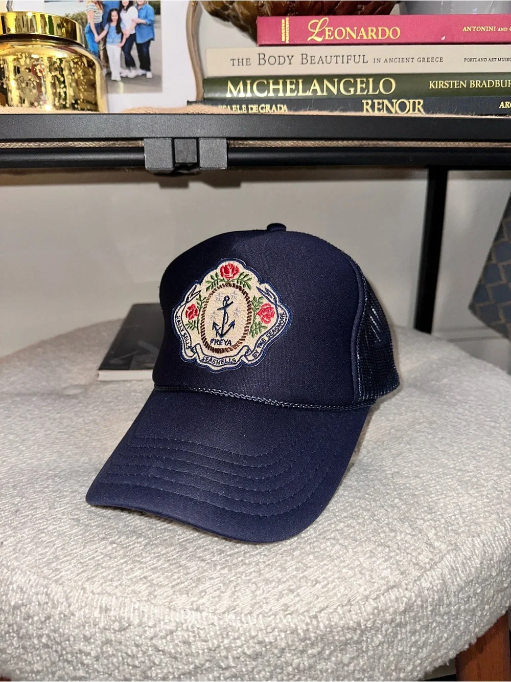 Freya Navy Anchor Patch Baseball Cap